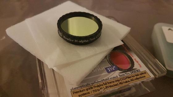 FILTRE BAADER H-ALPHA 7nm et Astronomik CLS-CCD