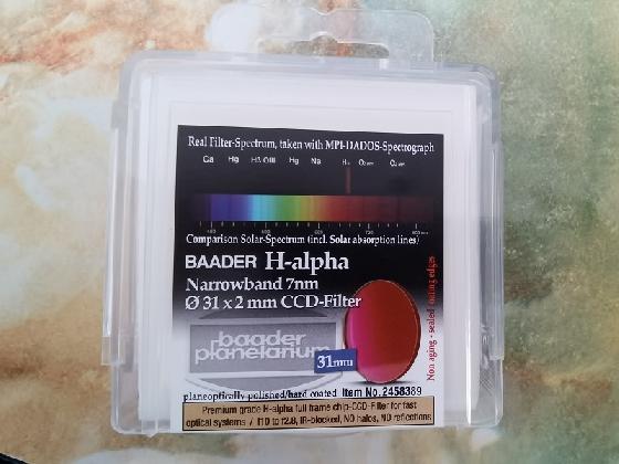 Filtre baader Ha 7nm et zwo Oiii 7nm