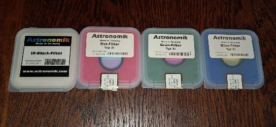 Filtres 1.25" RVB 2c + Ir-Cut Astronomik