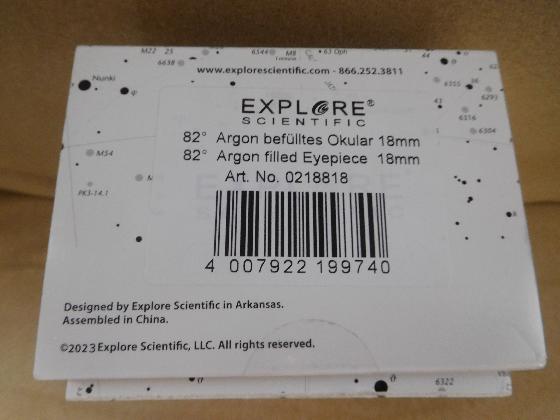 EXPLORE SCIENTIFIC 18mm 82°