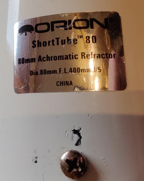 Lunette de guidage Orion ShortTube 80/400