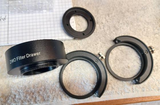 Support filtre à tiroir / Tiroirs ZWO