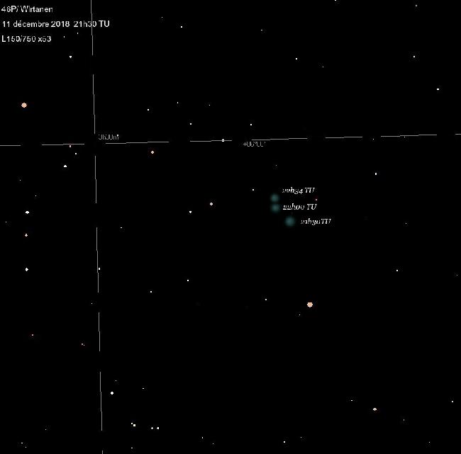 46P Wirtanen le 11 décembre 2018 