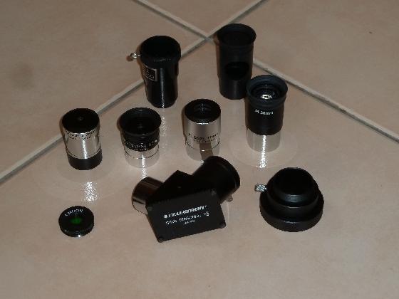 Télescope Célestron C8 - trépied et table équatoriale - nombreux accessoires