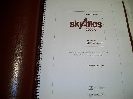 Atlas du ciel Sky Atlas 2000 Will Tirion et Roger W.Sinnot 2nde édition Deluxe Version