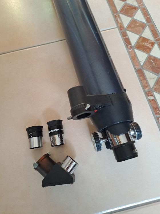 Monture équatoriale SKYWATCHER EQ3-2 trépied valise lunette Celestron 90mm focale 1000