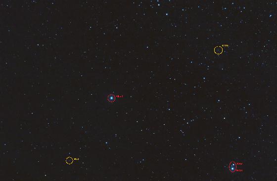 Galaxies vs Lune (annoté)