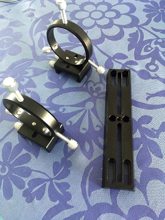 Ensemble colliers guidage D-70mm, avec support et queue d'aronde vixen mâle 19cm