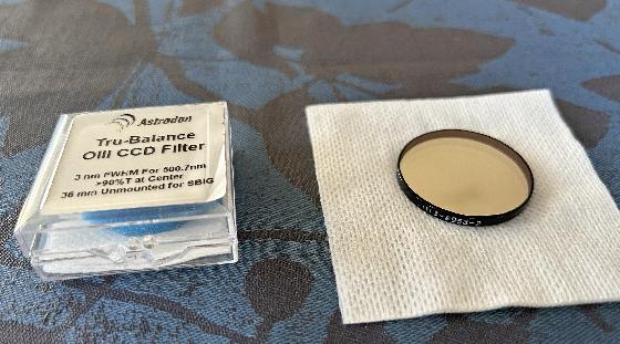 Filtres 36mm Astrodon Ha 5nm OIII 3nm SII 5nm