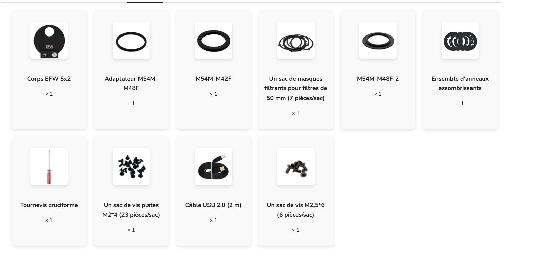 Roue à filtres EFW ZWO 5 positions 5x50,8mm