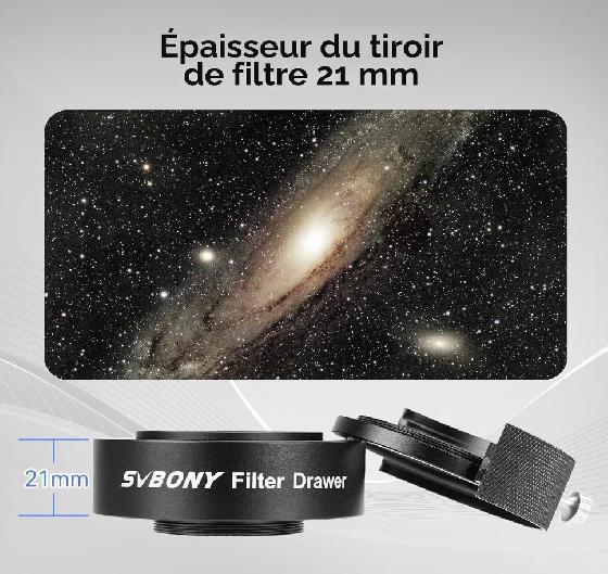 Tiroir à Filtre (31,75mm et 50,8mm) Svbony SV226 entrée/sortie M42-M42 ou M42-M48