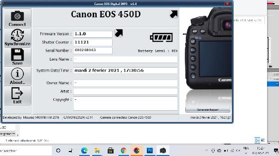 Canon 450D boitier nu