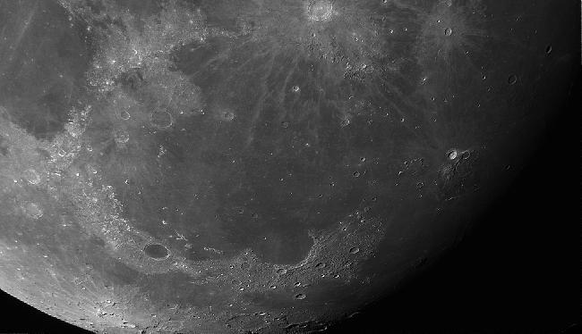 Cratères Copernicus, Vallis Alpes, Platon, Golfe des Iris et Vallis Schroteri