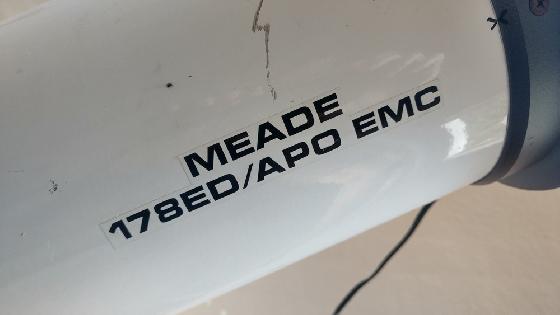 Lunette Meade 178 mm équipée H alpha