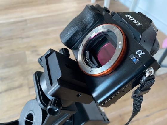 Setup complet Astrophoto Nomade (A7s MKI, 135mm, 20mm, Ioptron Skyguider)