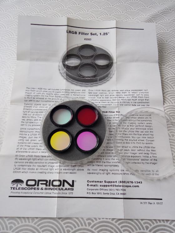 Monture, camera, RAF, filtres etc...