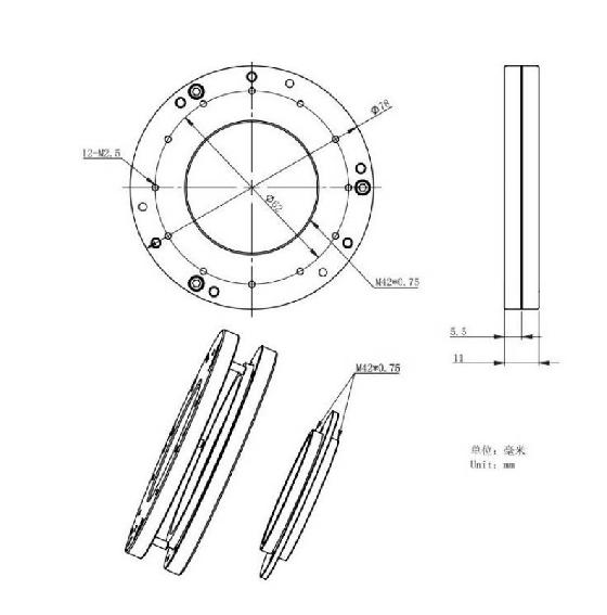 BAGUE TILT  T2  V2 pour camera ZWO