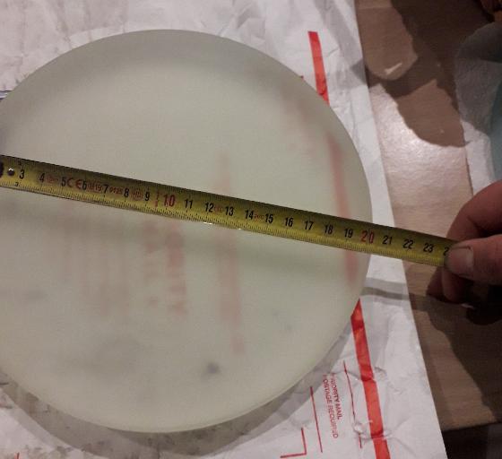 Disque pyrex 200mm F/6  douci à polir + outil(verre)