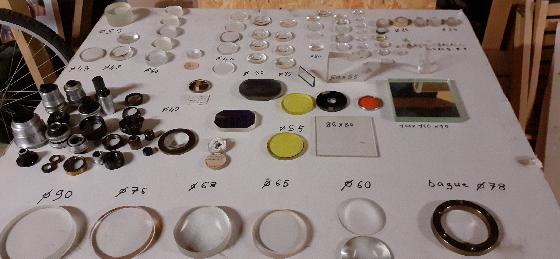 lot de verres optique et + pour bricoleur et collectionneur.