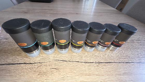 Lot de 7 oculaires Vixen LV, made in japan