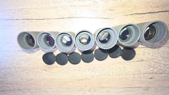 Lot de 7 oculaires Vixen LV, made in japan