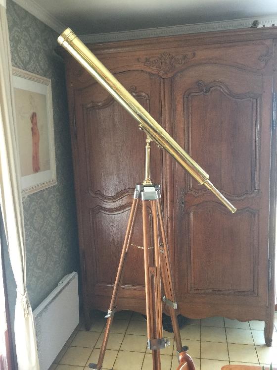 Rare grand télescope XIXème