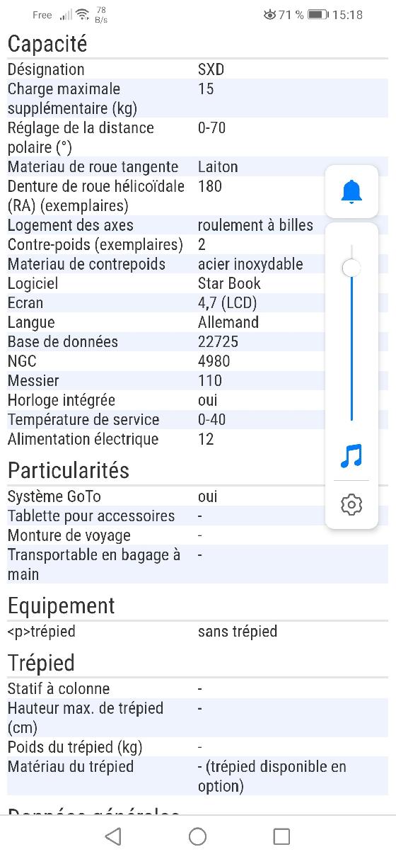 Monture VIXEN SPHINX SXD