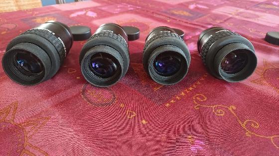 Jeu oculaire baader hyperion 3.5mm, 5mm, 8mm, 13mm, 17mm, 24mm et scopos 30mm + malette de transport