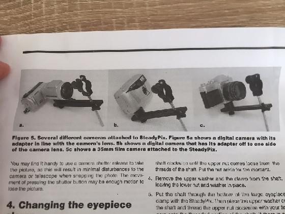 Support pour appareil photo derrière oculaire