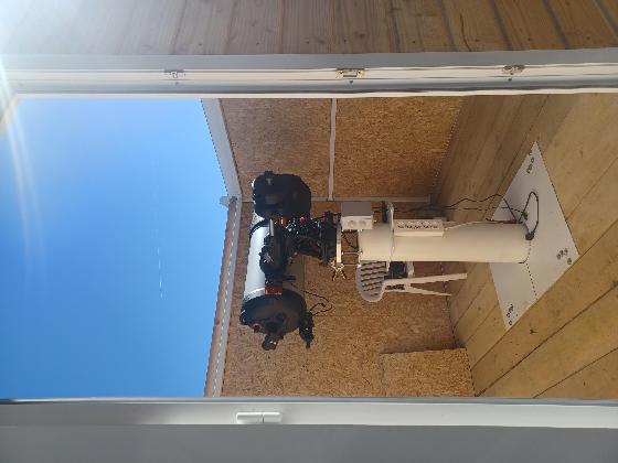 Observatoire toit roulant complet