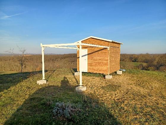 Observatoire toit roulant complet