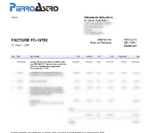 TS OPTICS 80/480 PHOTOLINE APO TRIPLET