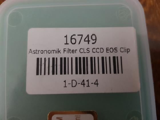 Filtre Astronomik CLS-CCD EOS APS-C EOS Clip