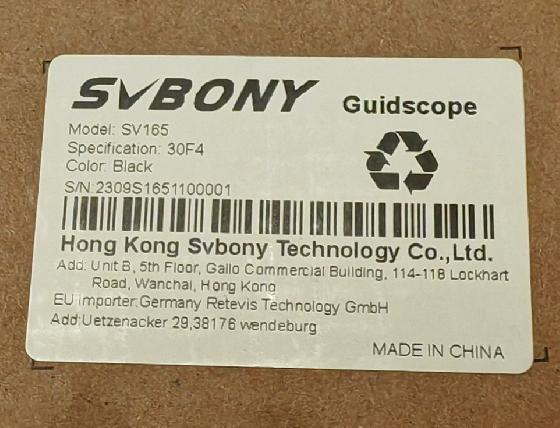 Chercheur 30mm F4 idem ZWO