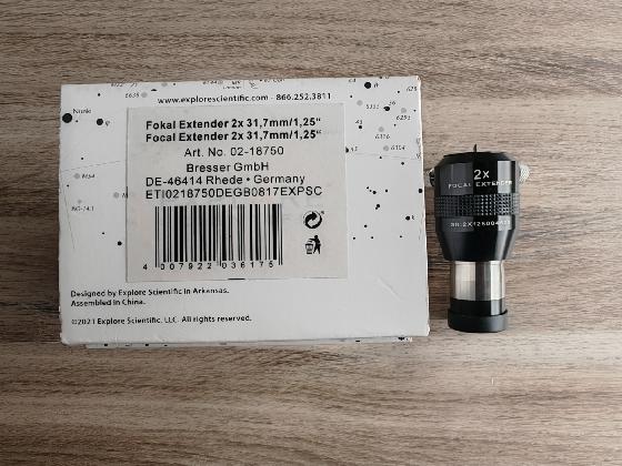 Tele Extender Explore Scientific Barlow x2 31.75mm