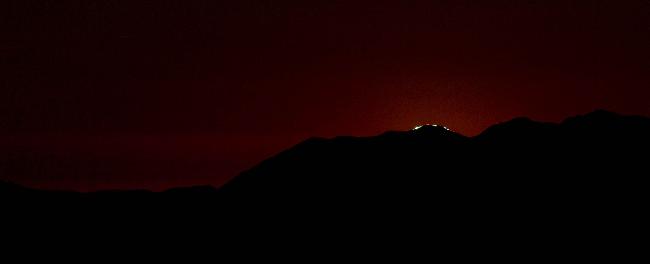 Rayon vert au coucher du soleil - Astroqueyras - Octobre 2016