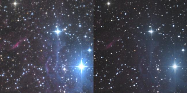 IC405 - comparaison classique-HDR