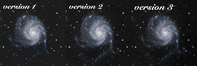 Comparaison M101 v1/v2/v3