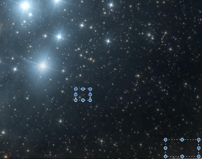 Pleiades 30-10-2019 Detail 2 galaxies