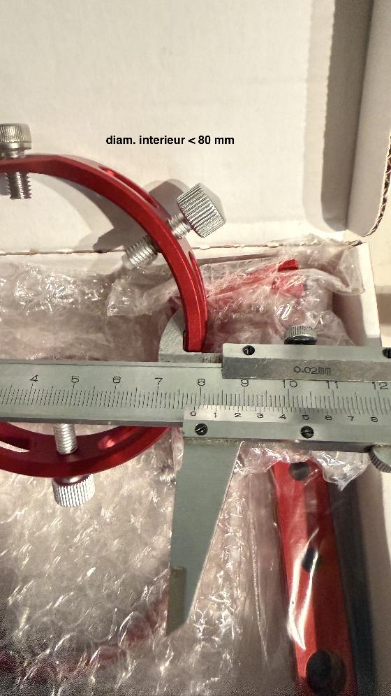 Ensemble colliers, anneaux, platines queue d'aronde pour télescope et lunette