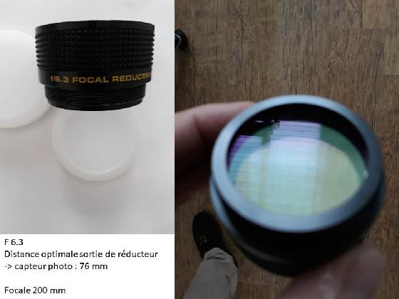 Correcteur réducteur de focale 6.3 pour Schmidt-Cassegrain