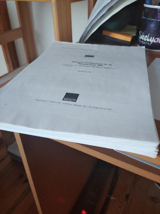 Manuel utilisateur en français de la Paramount ME 