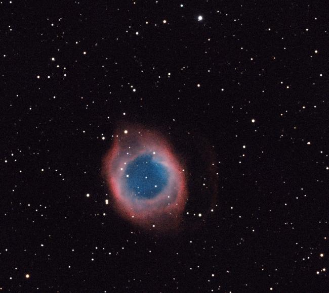 La nébuleuse de l'hélice après un petit traitement sous Lightroom