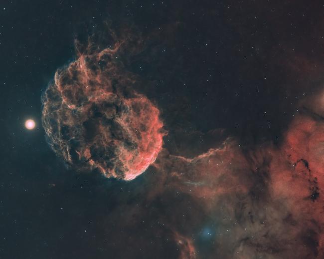 La Méduse (IC443) en HaO3-RVB