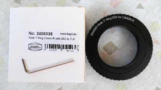 Bague T2 Baader pour hybride photo Canon R réf 2408336