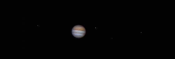 Jupiter et ses satellites lors de l opposition