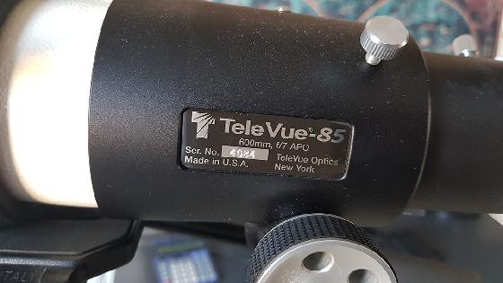 APO TELEVUE 85 IVOIRE + COLLIER SATIN 3"