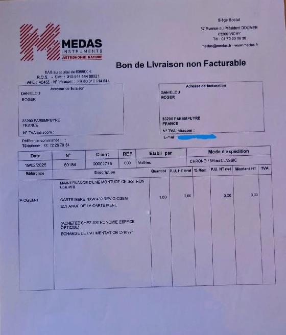 Je vends 1 Monture Célestron CGEM II + accessoires