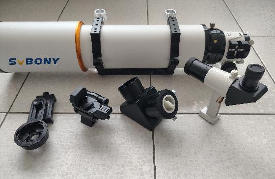 Lunette astronomique 102 ED F/7 dual speed 1:10 réticulé renvoi diélectrique 