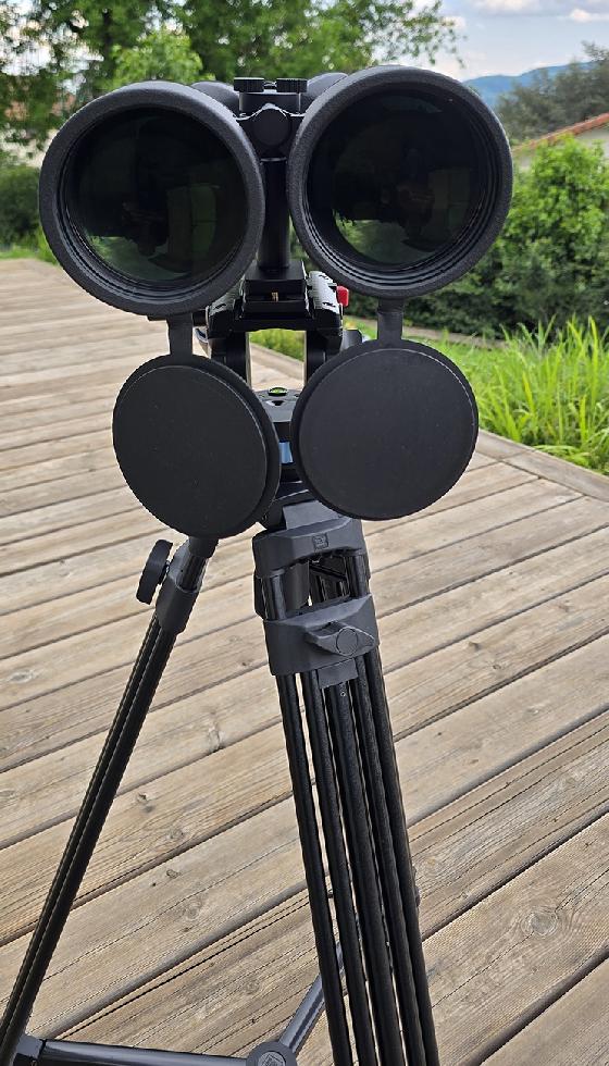 umelles géantes 25x100 APM APO + trépied tête fluide